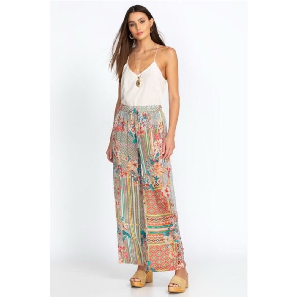 Johnny Was Ludi Divine Boho Tassel Cottage Drawstring Pull-On Pants Size XS